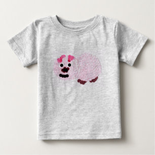 Camiseta Para Bebê Suíno Rosa