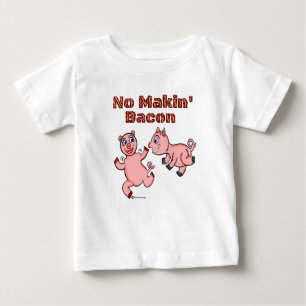 Camiseta Para Bebê Suíno sem bacon