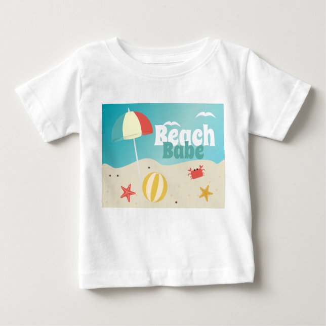 Camiseta Para Bebê Summer Beach Babe Holiday (Frente)