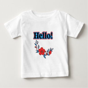 Camiseta Para Bebê Summer Hello Flower