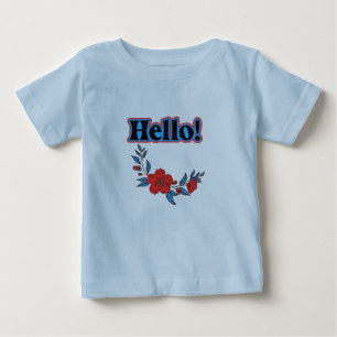 Camiseta Para Bebê Summer Hello Flower