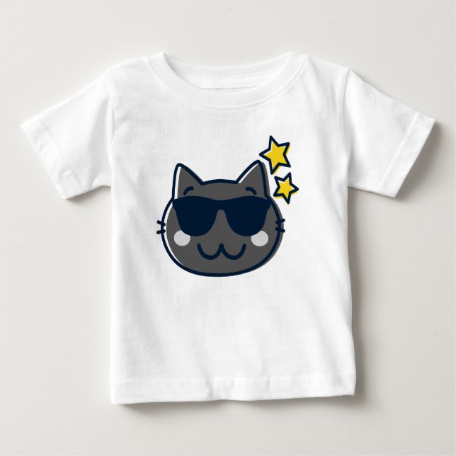 Camiseta Para Bebê Summer Kawaii — Gato Gasto (Frente)