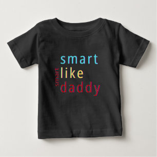 Camiseta Para Bebê Summer Kids Smart Like Pai Toddler