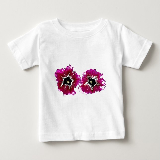 Camiseta Para Bebê Summer Petunias (Frente)
