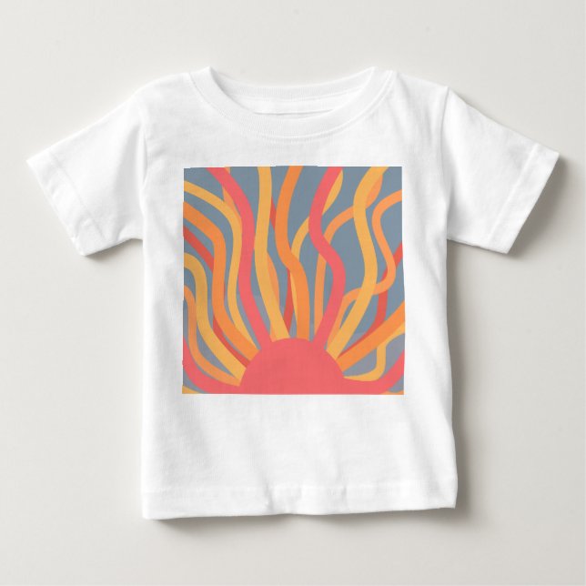 Camiseta Para Bebê Summer Sunrise (Frente)