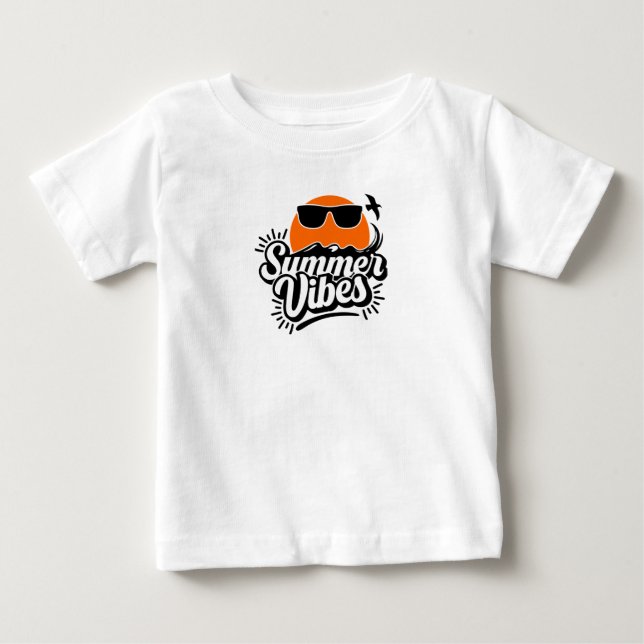 Camiseta Para Bebê Summer Vibes (Frente)