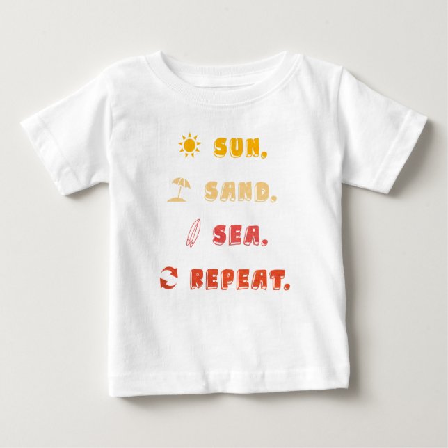 Camiseta Para Bebê Summer Vibes Toddler T-Shirt - Fun Summer Ahead (Frente)