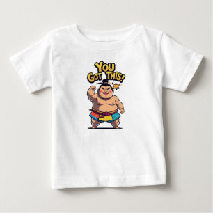 Camiseta Para Bebê Sumo, lutador, com o sinal motivacional: "Você tem
