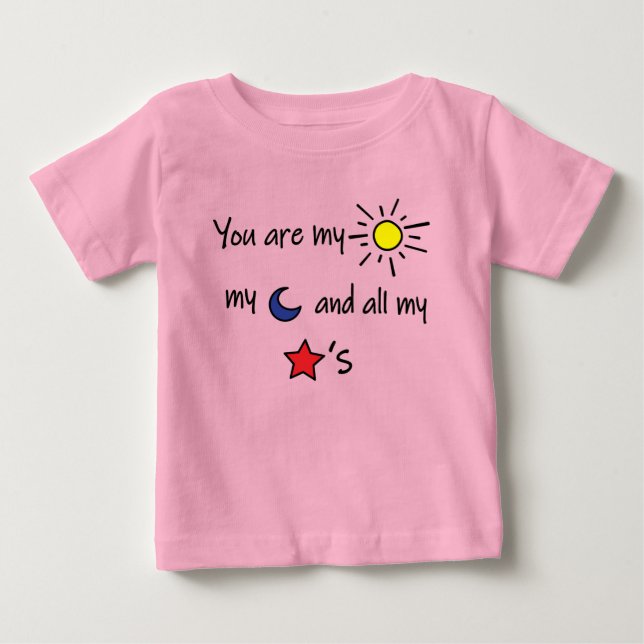 Camiseta Para Bebê Sun-Moon-and-Stars- (Frente)