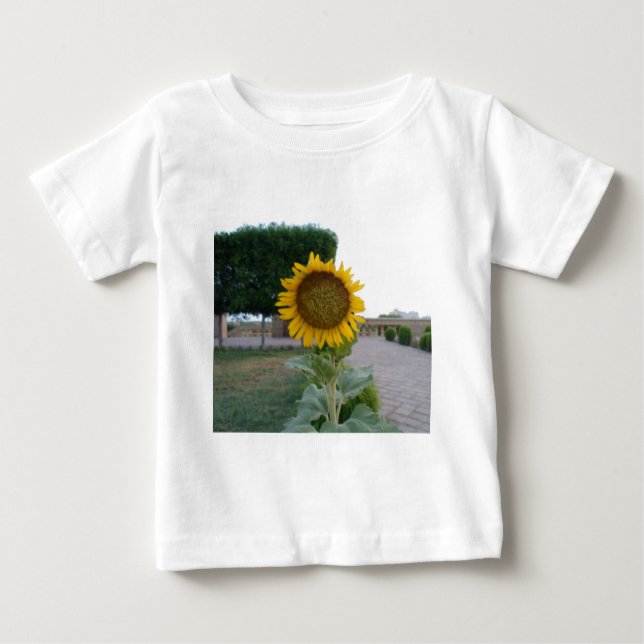 Camiseta Para Bebê Sunflower Art Impressão (Frente)