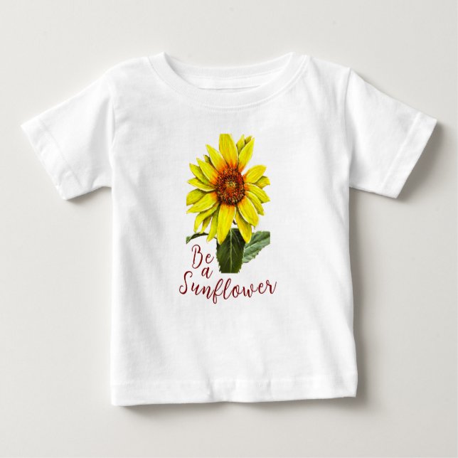 Camiseta Para Bebê Sunflower Baby T-Shirt (Frente)