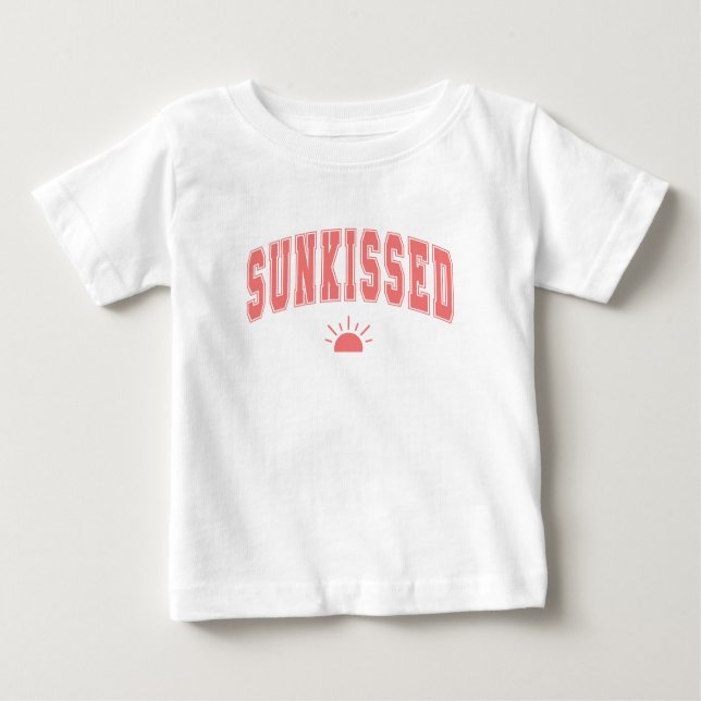 Camiseta Para Bebê Sunkissed Varsity Summer Typography (Frente)