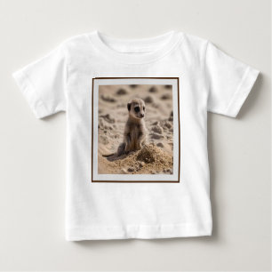 Camiseta Para Bebê "Sunny Days: Baby Meerkat's Beach Adventure"