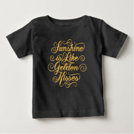 Camiseta Para Bebê Sunshine é como o Ouro Beija Negro