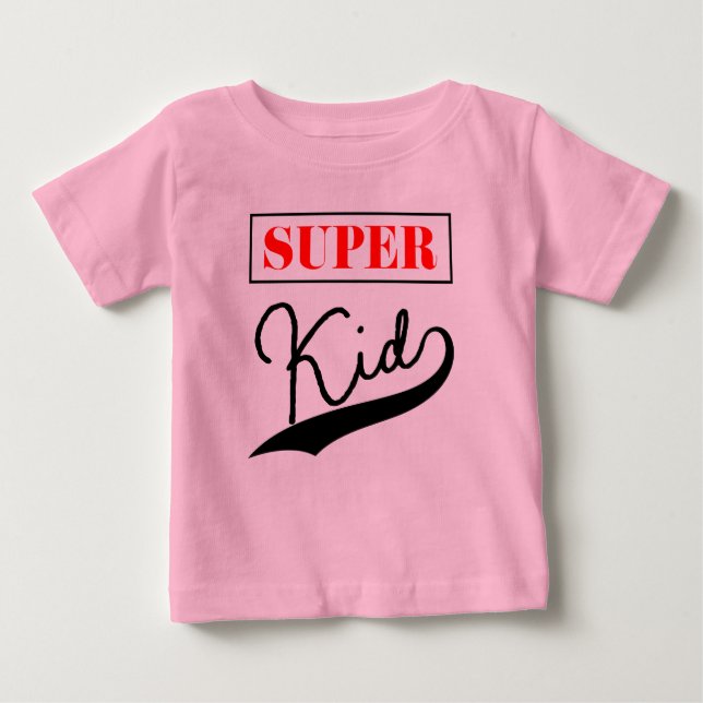 Camiseta Para Bebê Super Criança  (Frente)