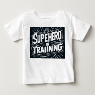 Camiseta Para Bebê Super-herói no treinamento