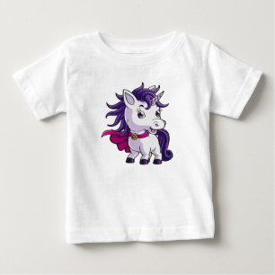 Camiseta Para Bebê super-herói unicórnio