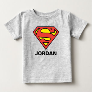 Camiseta Para Bebê Super-Homem Logotipo Superman