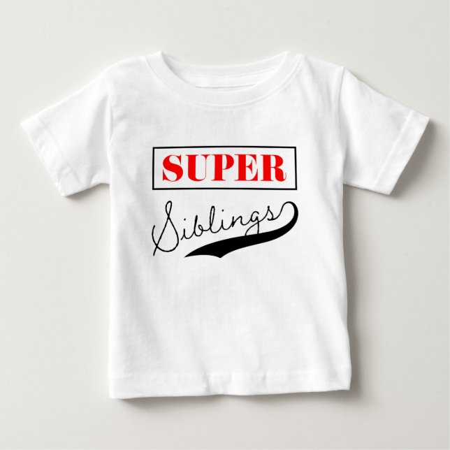 Camiseta Para Bebê Super Irmão (Frente)