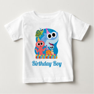 Camiseta Para Bebê Super Simples Finny, o Aniversário do Tubarão Co