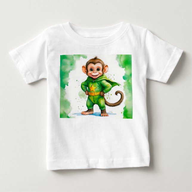 Camiseta Para Bebê Superaffe, (Frente)