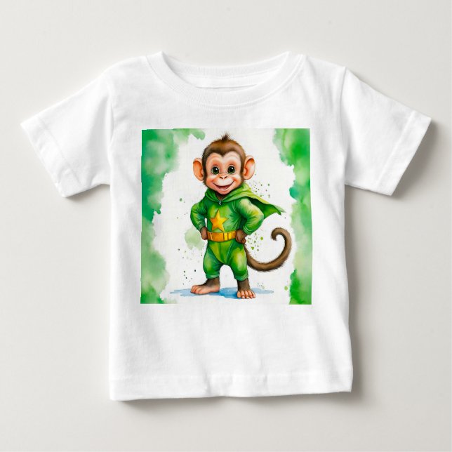 Camiseta Para Bebê Superaffe, (Frente)