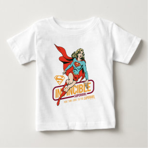 Camiseta Para Bebê Supergirl Invencível - Gráfico Retroativo