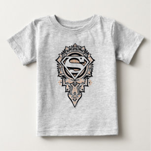 Camiseta Para Bebê Supergirl Mandala Graphic