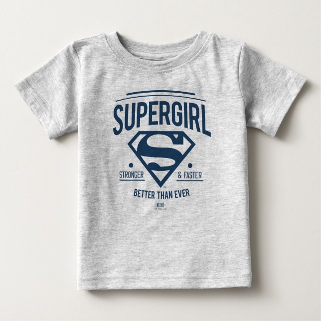 Camiseta Para Bebê Supergirl Melhor Do Que Nunca Gráfico Retroativo (Frente)