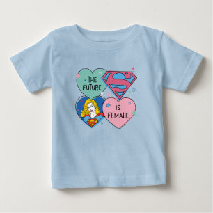 Camiseta Para Bebê Supergirl Out Of This World Retro Graphic