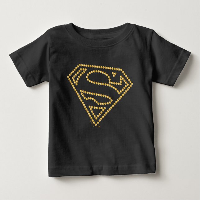 Camiseta Para Bebê Supergirl Studed S-Shield (Frente)