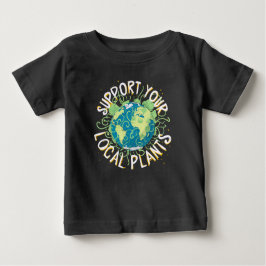 Camiseta Para Bebê Suporte às suas plantas locais