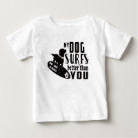 Surf Cães Hawaii Gauntlet Camiseta Bebê