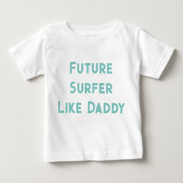 Camiseta Para Bebê Surfista futura como Pai (Frente)