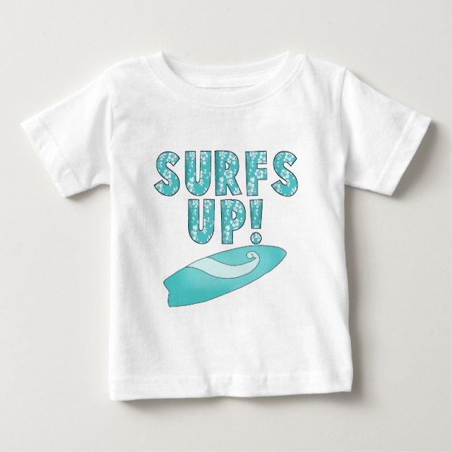 Camiseta Para Bebê Surfs Up T-shirts e presentes (Frente)