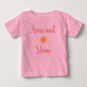 Camiseta Para Bebê Surgimento Rosa e Brilho
