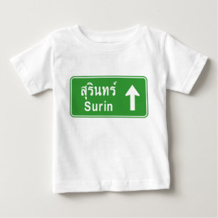 Camiseta Para Bebê Surto ⚠ Sinal de Tráfego Rodoviário na Tailân