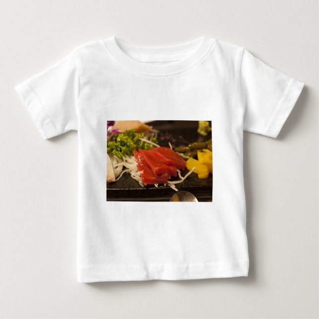 Camiseta Para Bebê Sushi Atum Atum Festa Hora Comida Peixe (Frente)