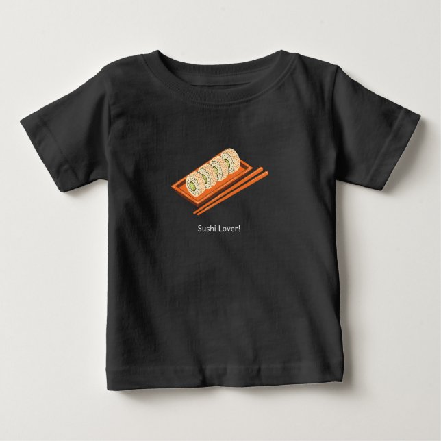 Camiseta Para Bebê Sushi Lover (Frente)