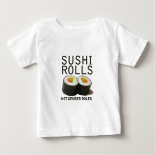 Camiseta Para Bebê Sushi não cumpre papéis de gênero