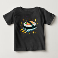 Sushi Spaceship Pixel Art Voando Sushi Roll Design