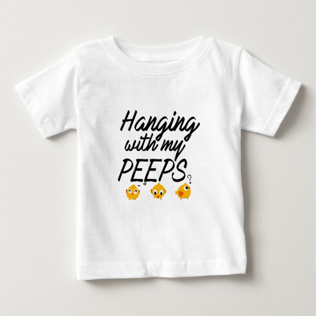 Camiseta Para Bebê Suspensão com minhas espreitadelas - design social (Frente)