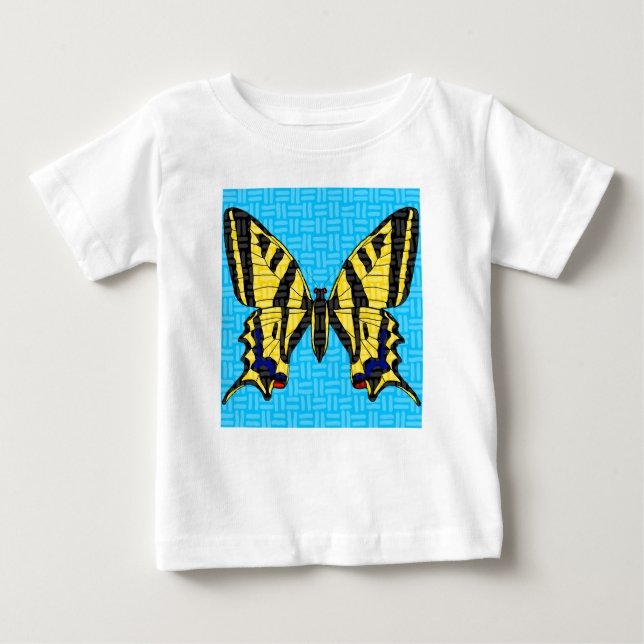 Camiseta Para Bebê Swallowtail (branco) - Baby T-Shirt (Frente)