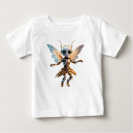Camiseta Para Bebê Sweet Ant Girl Dancing Robot Pixie