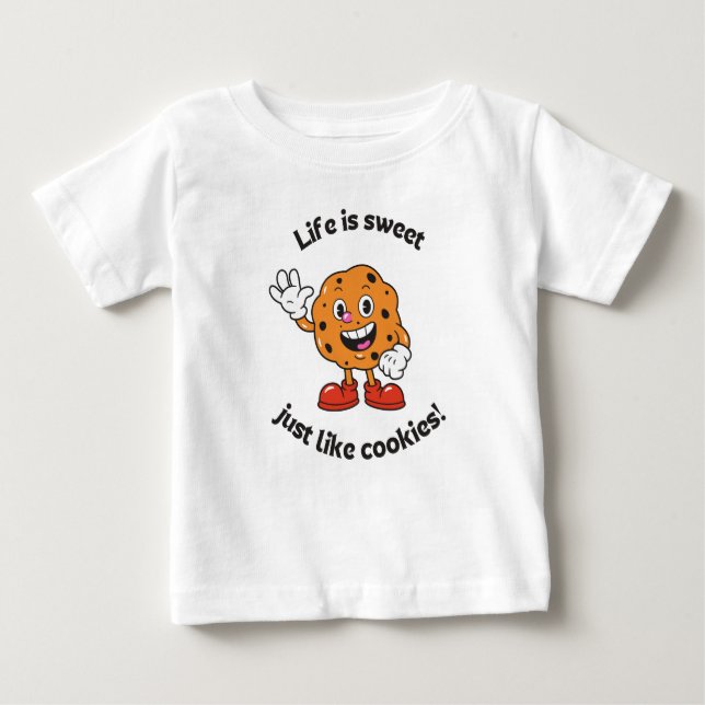 Camiseta Para Bebê "Sweet Life Cookie Club" (Frente)