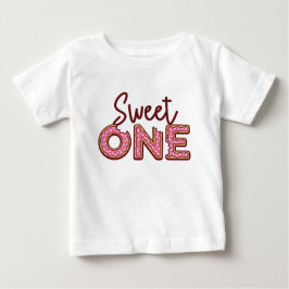 Camiseta Para Bebê Sweet One First Birthday Theme T-Shirt