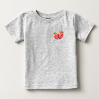 Camiseta Para Bebê Sweet Strawberry Duo