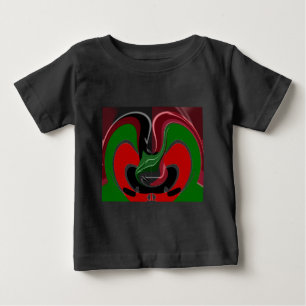 Camiseta Para Bebê Swirling Kenyan Flag: Uma arte moderna do Motif