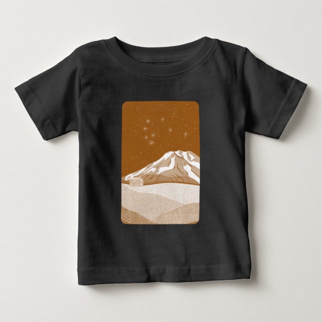 Camiseta Para Bebê Syme Hut Mount Taranaki (Frente)