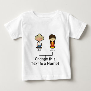 Camiseta Para Bebê T americano/chinês da família do bebê -